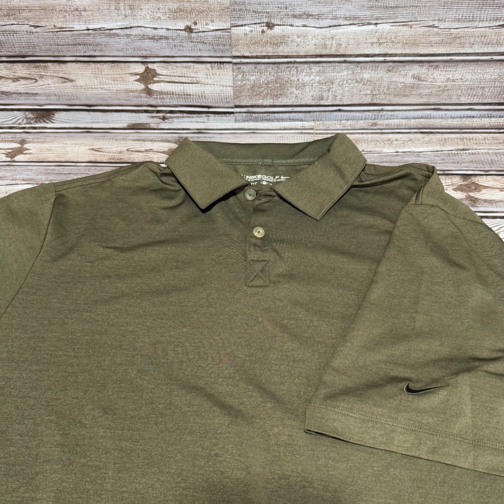 Nike Golf Polo Mens XL Green Dri-Fit Short Sleeve Performance Shirt